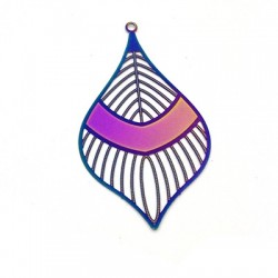 Pendentif Goutte 55x30mm en Acier Inoxydable