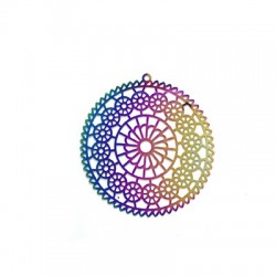 Pendentif Rond 45mm en Acier Inoxydable