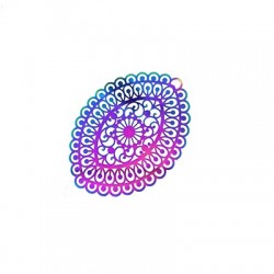 Colgante de Acero Inoxidable Filigrana Oval 55x40mm