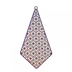 Stainless Steel Pendant Irregular 58x32mm