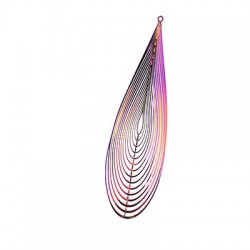 Ciondolo in Acciaio Inossidabile Filigrana Goccia 96x30mm