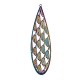 Stainless Steel Pendant Teardrop 92x30mm