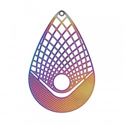 Pendentif Goutte 78x46mm en Acier Inoxydable