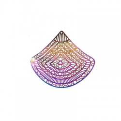 Pendentif Fan 55x62mm en Acier Inoxydable