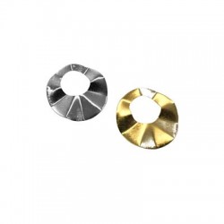 Pendentif Rond Irrégulier 43mm en Acier