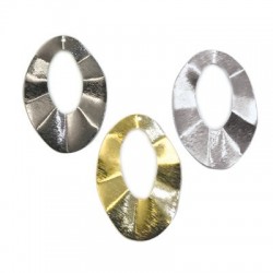 Steel Pendant Oval Irregular 34x50mm