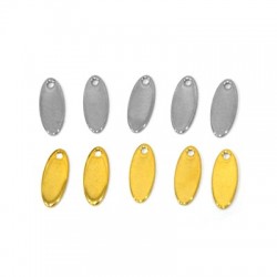 78080254 Ciondolo in Acciaio Inossidabile 304 Ovale 5x12mm