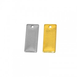 78080256 Ciondolo in Acciaio Inossidabile 304 Rettangolare 9x21mm
