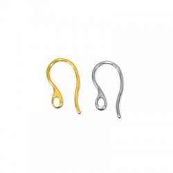 Stainless Steel 304 Earring Hook w/ Loop 12x22.5mm