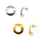 Boucles d'Oreilles Rondes 18mm avec un trou en Acier Inoxydable 304