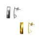 Boucles d'Oreilles Parallélogrammes 18mm avec un trou en Acier Inoxydable 304