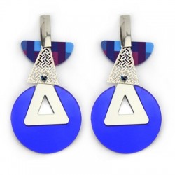 Boucles d'Oreilles Parallélogrammes 18mm avec un trou en Acier Inoxydable 304