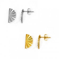 Boucles d'Oreilles Hémicycle 7x15mm avec un trou en Acier Inoxydable 304