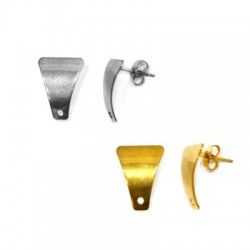 Boucles d'Oreilles Trapézoïde 10x16mm avec un trou en Acier Inoxydable 304