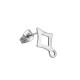 Ανοξείδωτο Ατσάλι 304 Σκουλαρίκι Ρόμβος 10x14mm