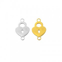 Connettore in Acciaio Inossidabile 304 Lucchetto Cuore 12x19mm