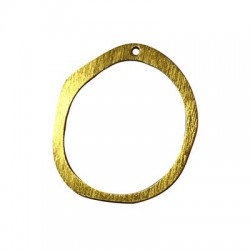 Pendentif cercle irrégulier en Aluminium 48x52mm