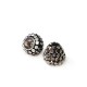 Terminale Capo Corda in Ottone con Strass 9.5x8.5mm (Ø5.5mm)