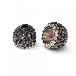 Terminale in Ottone con Strass 11x10mm (Ø5.8mm)