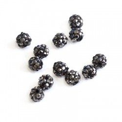Perle en Laiton avec Strass 6 mm