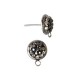 Boucle D'Oreille en Laiton avec Pierres en Marcassite 10 mm