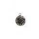 Ciondolo in Metallo Otttone Rotondo con Strass e Anello 12mm