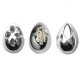 Zircon Brass Charm Oval Hamsa Hand (Fatima) 15x19mm