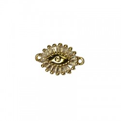 Zircon Brass Connector Eye 13x16mm