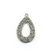Pendentif en Zamak avec Strass 24 x 39 mm