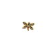 Brass Earring Butterfly w/ Zircon 10x7mm