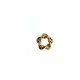 Brass Earring Flower w/ Zircon 13mm