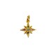 Zircon Brass Charm Star 12mm