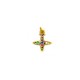 Zircon Brass Charm Airplane 11x12mm