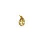 Zircon Brass Charm Leaf 8x12mm