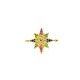 Zircon Brass Connector Star 18x19mm