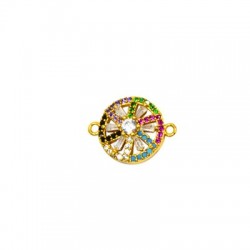 Connecteur rond en Laiton et Zircon 14 mm