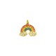 Brass Charm Rainbow w/ Zircon 14x19mm