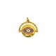 Zircon Brass Pendant Round Eye 19x23mm
