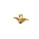 Conector de Metal Latón Cisne con Circonitas 20x15mm