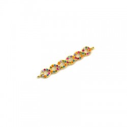Brass Connector Bar w/ Zircon 5x31mm