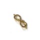 Zircon Brass Connector Eternity 22x9mm