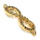 Zircon Brass Connector Eternity 22x9mm