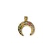 Zircon Brass Charm Horn 19x17mm