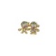 Zircon Brass Connector Boy Girl 20x14mm