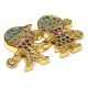 Zircon Brass Connector Boy Girl 20x14mm