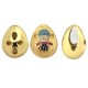 Breloque Ovale en Laiton et Zircon pour Fille 15 x 19 mm