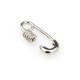 Fermoir à vis en Laiton et Zircon. Médaillon. Épingle de Sûreté 24 x 11 mm