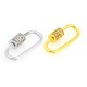 Chiusura a Vite in Ottone Ovale con Zirconi 12x25mm