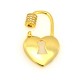 Brass Clasp Lock-Locket Heart w/ Zircon 17x29mm