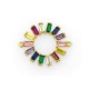 Connecteur rond en Laiton et Zircon 20 mm